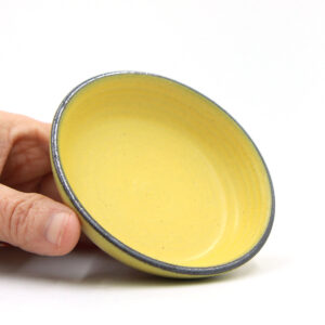 Dark Rim B1 lille flad skål - CITRON